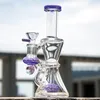 Populär 7 tum Duschhuvud Perc Heady Glass Bong Recycler Vattenrör Klein Percolator DAB Rig Rig Riggar 14mm Kvinna Joint XL-2062 I lager