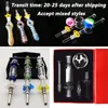 Nector Collectors Kits Hookahs 10mm 14mm 18mm Joint Small Glass Water Pipes NC Set Dab Straw Ship By Sea
