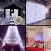 Copertura natalizia in rame LED String Fata Tenda Led String Ghirlanda di luce 3x3M 3x1M Luce decorativa per interni per esterni 201203