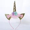 Bande de cheveux licorne fête d'anniversaire accessoires de cheveux licorne boucle de tête pour enfants licorne bandeau