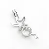 Star Wish Pearl Present 925 Sterling Silver Sea Star Cur Pendant för Pearl Mount 2 stycken