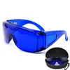 Sunglasses Golf Ball Finder Lunettes Lentilles Bleues Cadre Matte Cadre Zipper Cadeau