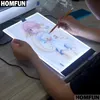 HOMFUN A4 LED Artista Thin Art Stencil Tavolo da disegno Light Box Tracing Table Pad 5D Fai da te Diamante Ricamo Pittura Punto croce 201112