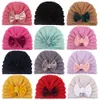 Ins Baby Girls Wool Caps Kids Knitting Crochet Hat Infant Toddler Boutique Indian Turban Spring Autumn 12 colors