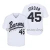 qq88 Michael Jor und Rookie Chicago Birmingham Barons 45 College-Baseballtrikot, Größe S-XXXL