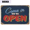 Store Mark OPEN CLOSED Metal Signs Bar Wall Decor Vintage Metal Crafts Home Decor Painting Plaques Art Poster Size 30X20cm