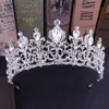 2021 Nieuwe Vintage Barokke Bruids Tiara Accessoires Prom Hoofddeksels Prachtige Sheer Kristallen Bruiloft Tiara En Kronen 1913