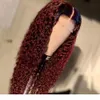 1B 99J Kinky Curly 13x6レースフロントウィッグベビーヘア360レースフロントウィッグ黒人女性2620772