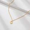 Guld Tiny Heart Pendants Halsband i rostfritt stål, kvinnors smycken, mors gåva