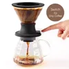 イマージョンコーヒーの乾燥液ガラスV60注ぐコーヒーメーカーV形のドリップコーヒーフィルタープッシュスイッチブラックV02 220309