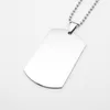 2021 100sets/lot Stainless Steel Army Dog Tags with 24" Bead Chains Together Shipping by DHL Wholesale