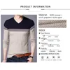 BROWON Hommes Marque Chandail Chandail D'affaires Loisirs Chandail Pull À Col En V Mens Fit Slim Chandails Tricotés pour Homme 201106