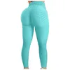 2021 Sexiga Yoga Pants Fitness Sports Leggings Jacquard Sports Leggings Female Running Trousers High midja Yoga Tight Sports Pants6739906