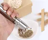 Rostfritt stål Pepper Mills Grinder Thumb Push Salt Grinder Portable Manual Machine Spice Sauce Köksverktyg