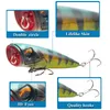 14g künstlich 8 cm Köder Kunststofffischerei Tackle Top Water Popper Köder Wobbler Kurbelköder Köder