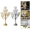 Crystal Candelabra retro-stijl kandelaar Houder voor kaarslicht diner en tafeldecoratie voor evenementen Bruiloft Home Party Decor Senyu574