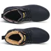 VANCAT Super Warm Mens Winter Pu Stivaletti in pelle da uomo Autunno Stivali da neve impermeabili Tempo libero Autunno Stivali Scarpe da uomo 201204