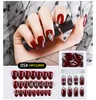 24 pezzi di unghie finte con disegni Set di punte per unghie artificiali complete Set di unghie finte staccabili decorate Press On Nails Art Fake Extension3082940