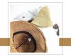 Fashion Foldable Beach Sun Hats for Women Wide Brim Female Straw Visor Cap DM1249 G220301