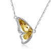 Fjäril hängsmycke halsband imitation rhodium pläterade fjäril pendants för kvinnor mode smycken 5919
