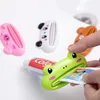 2 stks / set Creatieve Cute Cartoon Plastic Easy TandPasta Tube Dispenser Squeezer Rolling Houder Squeeze Paste Badkamer Sets 211222