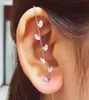 Bohemian Wedding Ear Wrap Crawler Hook Earring Crystal Stud Earrings For Woman Lightning Zirconia Climber Earrings Jewelry2900147