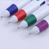 Novità 4 Core Color Refill Moschettone Gancio Penna a sfera Mini Sport Fibbia Portachiavi Neon portatile Inchiostro colorato Multifunzione Regali per bambini con impugnatura in gomma morbida Scuola