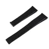 Oglądaj zespoły obserwowane 22 mmbands Watchbands Black Nurving Gumowe gumowe zegarek pasek Black Watchbands dla TAG281D