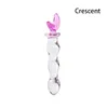 Produits de sexe gay Butt Plug Vaginal Anal Stimulation Vibrateur Perles Cristal Verre Gode Pénis Pour Femmes Plug Anal Sex Toys Y201118