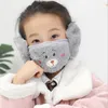 2 in 1 volwassen en kinderen gezicht maskers carttoon dieren ontwerpen mond moffel stofdicht gezicht masker outdoor winter warm winddicht half masker ZZC3737