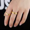 summer new Gold-plated S925 hip hop luxury fashion ring drop shipping delicate miami cuban link chain rings women boy jewelry