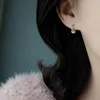 Silber überzogene Reifen Ohrringe Strass Kristall Inlay Zylinder Zarte Ohrverschluss Ring Frauen Mädchen Persönlichkeit Minderheit Valentinstag Heiß 6LYA M2