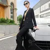 Womens Black White Red Business Formal Pant Suits For Women Office Ladies Double Breasted Blazer Pants Women039s Work Pantsuit 2845069