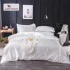 Bedding Slowdream Silk White 100% Set Home Textile King Size Bed Set Bedclothes Duvet Cover Flat Sheet Pillowcases Wholesale