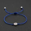 20 pièces argent Antique arbre de vie bracelet à breloques bonne chance chaîne rouge amitié souhait bracelets pour femmes hommes enfants bijoux cadeau