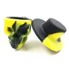 Mixed Color Skull Smoking Pipe Silicone Smoking Pipe with Lid Travel Silicone Pipe Personality Portable Tobacco Pipes