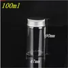 47*90*34 mm 100 ml Glasflaschen Aluminiumkappe leer transparent klare flüssige Geschenkbonbons -Container Wünschen Gläser 12pcs/Lothigh Qualtity