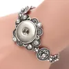 2020 New Flower Rhinestone Charms Bracelet Snap Bracelet 18-20mm Fit 18mm Snap Button For DIY Snaps Jewelry SZ04751