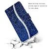 BLING Sparkle Leather Wallet Falls för Samsung Galaxy S23 Ultra Plus A54 A34 A14 5G A24 4G paljett Deluxe Glitter Flip Cover Holder Book Stand Pouch Purse Lanyard