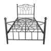 US stock Metal Platform Bed Frame Twin Size with Headboard and Footboard a36
