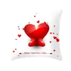 Valentin oreiller couvre dessin animé arbres amour coeur décoratif taie d'oreiller peau de pêche jeter taie d'oreiller Couple décor à la maison BT958