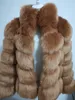 Nouveau hiver importé manteau de fourrure de renard Tempérament féminin Warm Femmes Plus Taille Taille Fashions Faux Fourrure Manteau Trois Quarter Manches Manteau 201212
