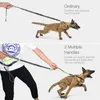 Laisse Mains Libres pour Chien avec Ceinture Réglable, Laisse Extra Longue avec 2 Poignées 2 Anneaux en D Laisse pour Courir Jogging LJ201109