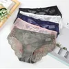 Kvinnor Sexiga Lace Panties Hot Sale Hollow Transparenta Låg Rise Tunna Ladies Underkläder Casual Briefs Solid Färg Spets Underkläder