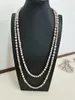 Collana di design annodata a mano viola 150 cm di perle d'acqua dolce catena maglione lungo gioielli di moda