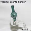 Rokende pijpen Quartz Thermal Bangers Nail met Universal Ball Carb Cap 10mm 14mm 18mm Double Tube Banger Sets Glas Ash Catcher