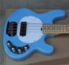 Ernie Ball Musicman Sting Ray 4 Strings Blue Active Pickup Electric Bass Guitar in Stock