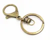 30mm Key Ring Long 70mm Popular classic 6 Colors Plated lobster clasp key hook chain jewelry making for keychain 2021