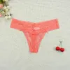 6 stks / partijen vrouwen thongs sexy ondergoed super laag stijg slipje full lace holle snaren transparante naadloze tangas onderbroek Y1121