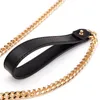Sexy Genuine Leather Chain Collar with Leash BDSM Bondage Fetishs Collar Adult Lingerie Sex Accessories for Woman Jeux Sexuel Y2018465493